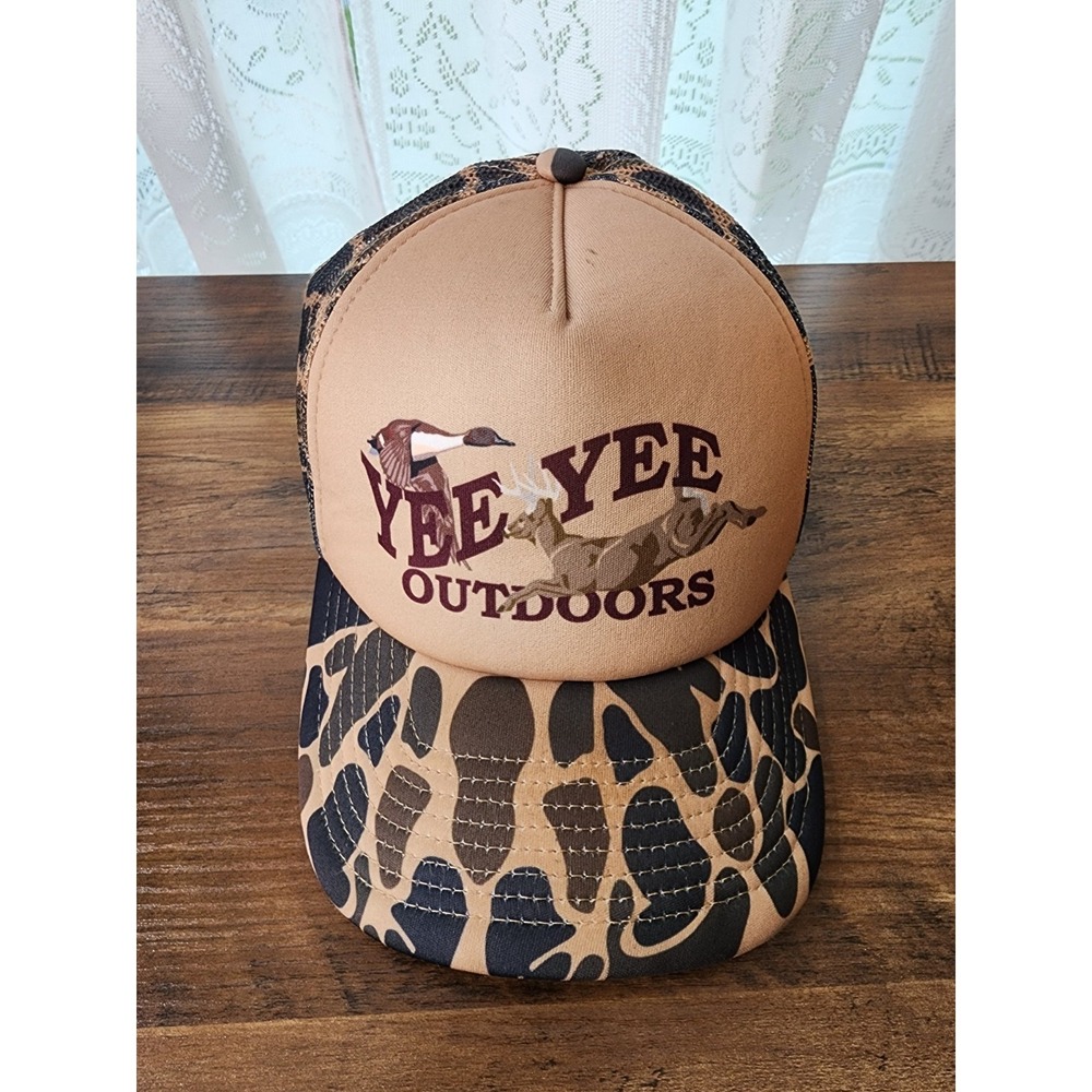 Yee Yee Earl Dibbles Jr Deer Trucker Hat Camo Snapback Cap Outdoor Hunting Puff
